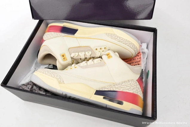 Official Maikesneakers Sunset FN0344-901 Jordan 3 Balvin Medellin x Air J 0813